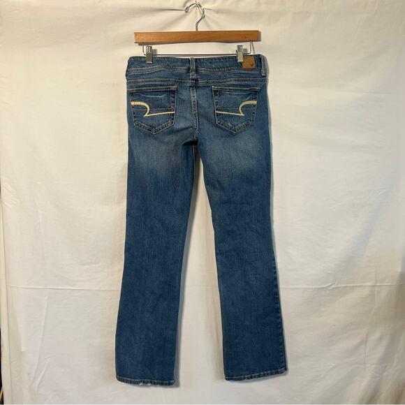 American Eagle Slim Boot Jeans Womens Size 6 Medium Wash Neutral Simple Basic - Picture 3 of 9
